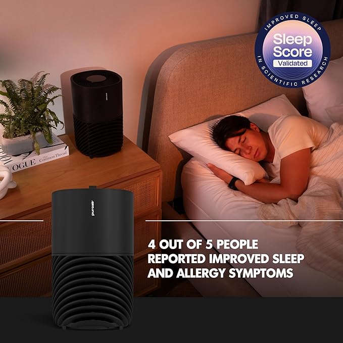 PuroAir 130i HEPA Air Purifiers for Home Pets - Covers Up To 600 Sq Ft - Filters Up To 99.9% of Pollutants Smoke Pollen Dust - Quiet HEPA Air Filter - Air Purifiers for Bedroom