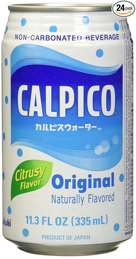 Calpico Original Citrusy Flavor Soft Drink in Can 11.3 fz (pack of 24)