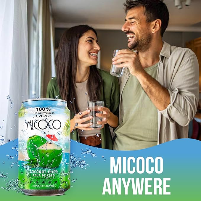 MICOCO Coconut Juice 60% Juice With Pulp 10.5 Fl Oz (Pack of 24)