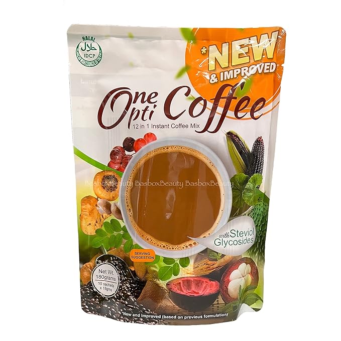 ONE OPTI SUPER COFFEE 12-in-1 Coffee Mix Contains 10 Sachets