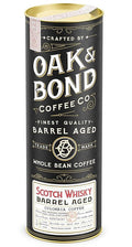 Scotch Whisky Barrel Aged Coffee Colombia Single Origin Washed Whole Coffee Bean Medium Roast w/Flavor Notes of Milk Chocolate Raspberry Honey Silky Scotch by Oak &amp Bond Coffee Co. – 10oz.