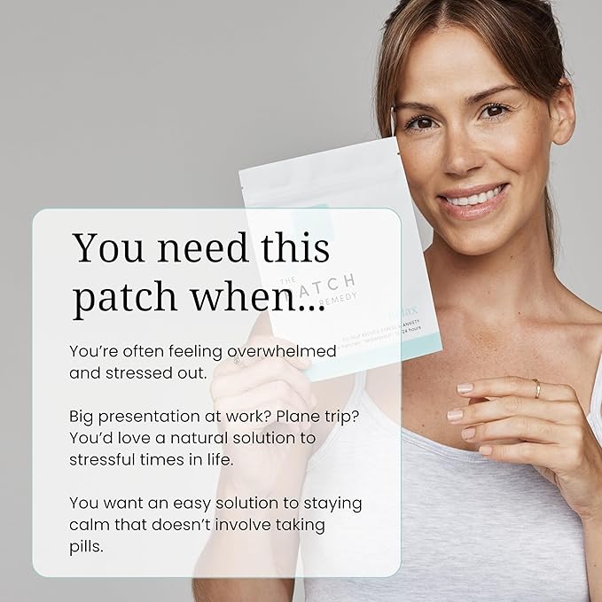 The Patch Remedy Relax &amp Magnesium Glycinate Kit - with Ashwagandha L-Theanine and Rhodiola Rosea | Patches with Minerals