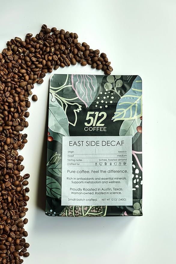 512 Coffee – Specialty Naturally Decaffeinated Whole Bean Medium Roast – East Side DECAF – Freshly Hand-Roasted Specialty Arabica Premium Small Batch