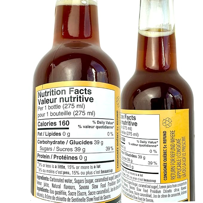 Lurisia Chinotto Italian Soda 4 x 9.3 Fl Oz (275ml) - Cola - Carbonated Sparkling Juice from Chinotto - Citrus Soft Drink - Non-Alcoholic Bitter Aperitif - Myrtle Leaf Orange Tree - Chinotto di Liguri