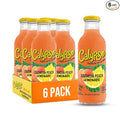 Calypso Lemonade Southern Peach Lemonade Made with Real Fruit 16 Fl Oz Glass Bottles (Pack of 6)