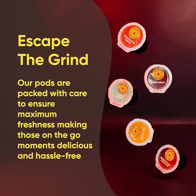 New Mexico Piñon Naturally Flavored Coffee K Cups Variety Pack - Medium &amp Dark Roast 100% Arabica K-Cup Capsules - Recyclable Single Serve Coffee Pods - 96 Count