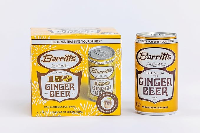 Barritt's Mixers - Ginger Beer Mix Non-Alcoholic Soda Cocktail Mixer 7.5 fl oz Cans 24 Pack Mini