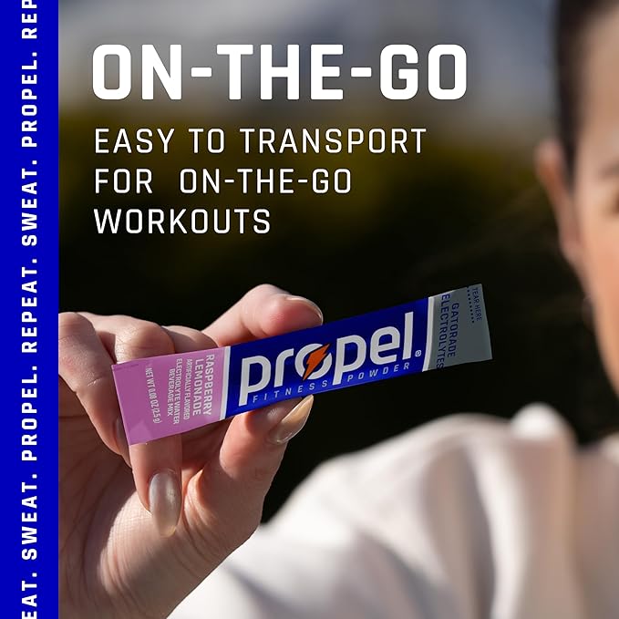 Propel Electrolyte Enhanced Water Drink Mix Powder Packets Raspberry Lemonade Zero Calorie &amp 0 Sugar Hydration with Electrolytes and Vitamins C &amp E (120 Packets)