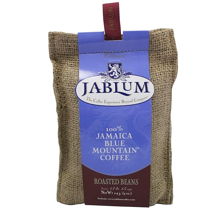 Jablum Jamaica Blue Mountain Roasted Whole Bean Coffee (4oz)