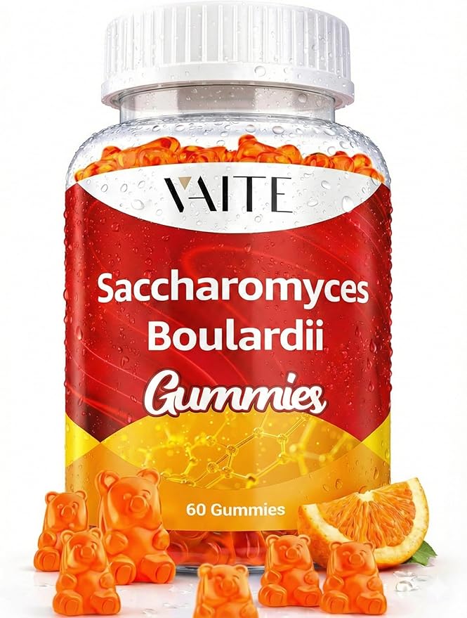 Saccharomyces Boulardii Probiotics 500mg - Gut Health Supplements &amp Candida Support Probiotic for Women &amp Men Digestive &amp Immune Supports Supplement Non-GMO Gluten Free 60 Vegan Gumm