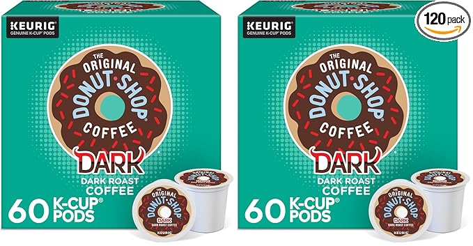 The Original Donut Shop Dark Keurig Single-Serve K-Cup Pods Dark Roast Coffee (Pack of 120)