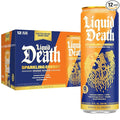 Liquid Death Sparkling Energy - Orange Horror (Orange and Cream) Zero Sugar Energy Drink Unextreme Caffeine 100mg Essential Vitamins 12 Fl Oz (Pack of 12)
