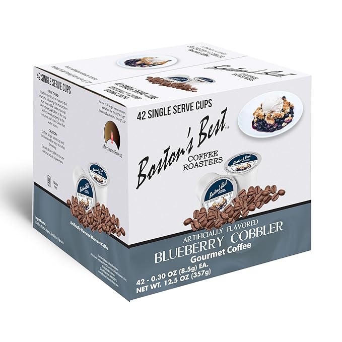 Boston’s Best - Blueberry Cobbler Flavored Coffee Blend Dessert Gourmet Compatible with Keurig Coffee Maker 1 Count (42 Single Serve Medium Roast Cups)
