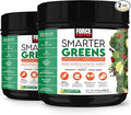 Smarter Greens Superfoods + Energy Powder 2-Pack Greens Powder with Plant-Based Caffeine Probiotics Digestive Enzymes Superfood Powder Boost Energy Support Immunity Force Factor 60 Servings
