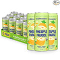 wildwonder Sparkling Probiotic Drink 12pk For Gut Health &amp Immune Support Pineapple Paradise 5g Prebiotic Fiber Live Probiotics Organic Vegan Low Sugar 12 Pack 12oz Can As Seen on Shark
