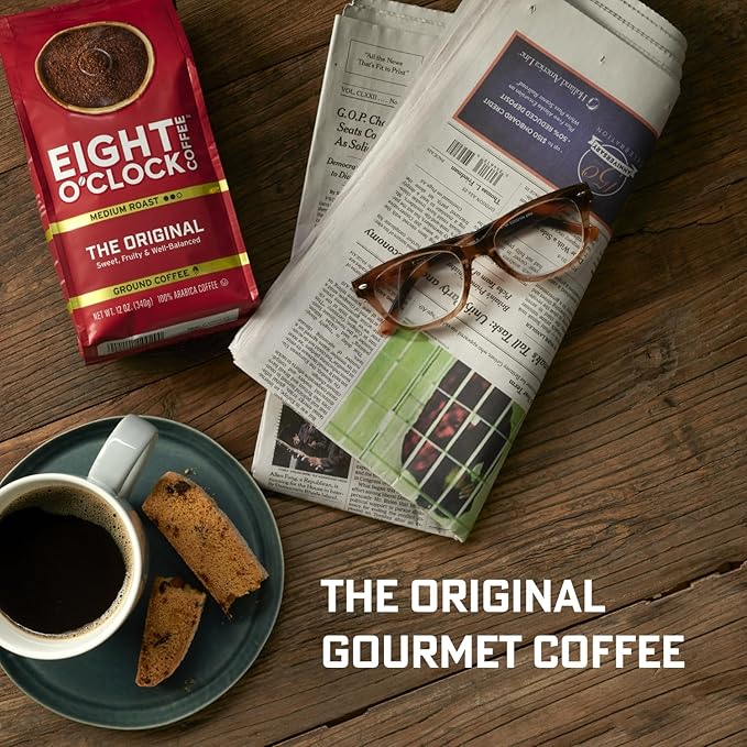 Eight O'Clock Coffee Caramel Macchiato Ground Coffee Medium Roast 11 Ounce (Pack of 1) - Caramel Creamy Smooth