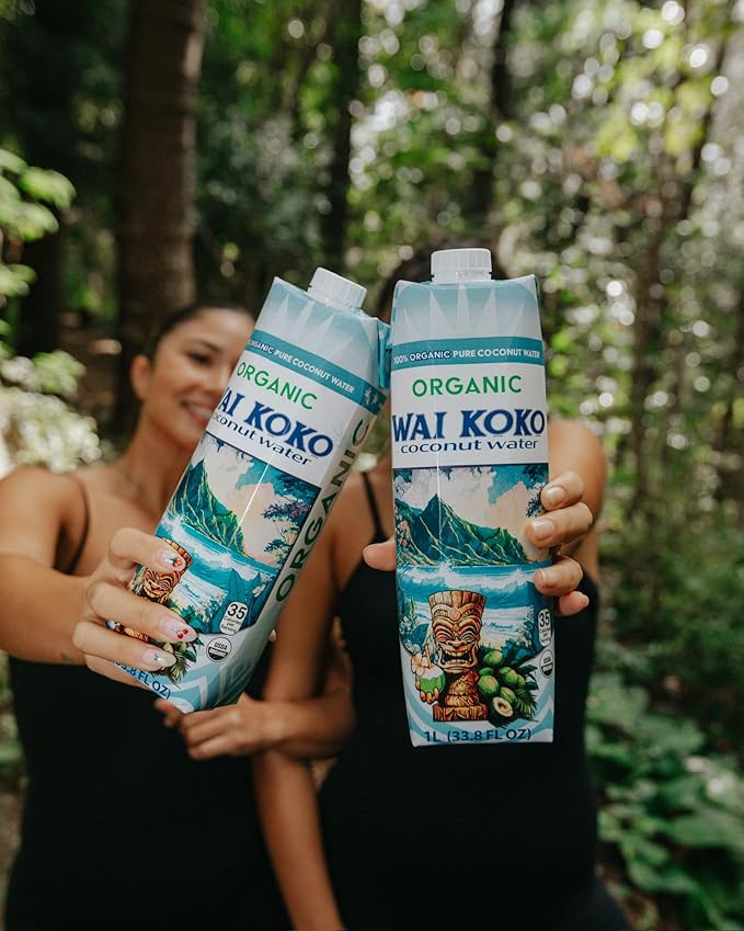 Wai Koko Coconut Water - CERTIFIED ORGANIC Coconut Water 1L (6pk)