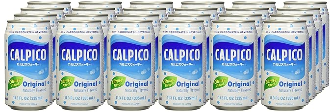 Calpico Original Citrusy Flavor Soft Drink in Can 11.3 fz (pack of 24)