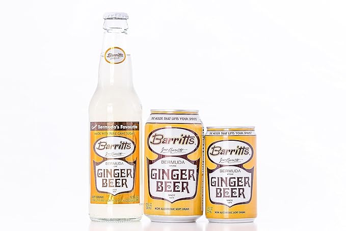 Barritt's Ginger Beer Original Ginger Beer Non-Alcoholic Soda Cocktail Mixer 12 fl oz Cans 24 Pack