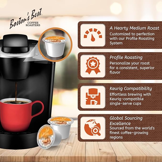 Boston’s Best - Salted Caramel Flavored Delicious Gourmet Coffee Compatible with Keurig Coffee Maker 24 Count (Pack of 4)
