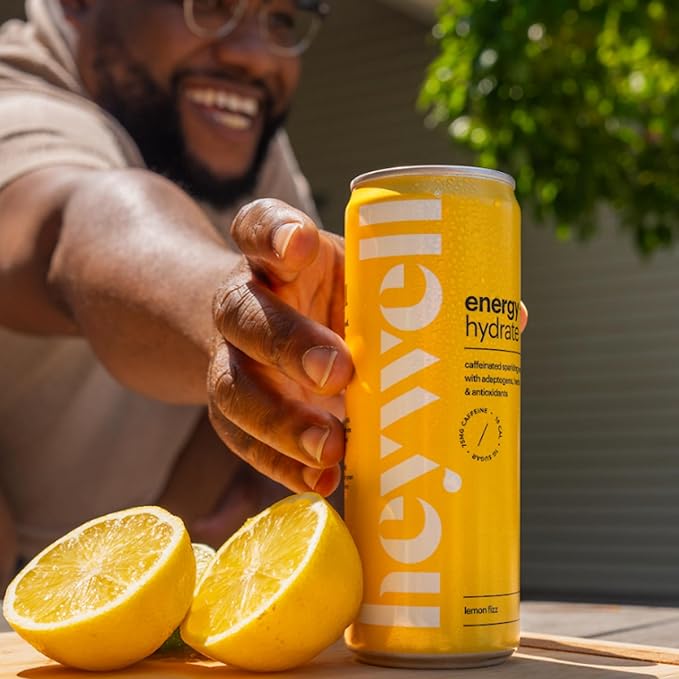 Heywell Sparkling Adaptogenic Drink Citrus Variety Pack 12 Fluid Ounce (Pack of 12) - Organic Non GMO Vegan Gluten Free Dairy Free (12 Pack Citrus Variety Pack)