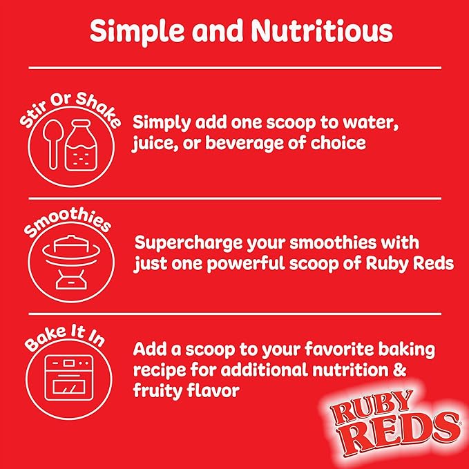 New Vitality Ruby Reds | Delicious Reds Powder Fruit &amp Vegetable Supplement with Potent Vitamins Minerals Enzymes Herbs Nutrients and Probiotics for Overall Health 11 oz. (30 Servings)