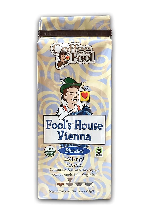 Coffee Fool's Organic Fair Trade House Vienna (Whole Bean)