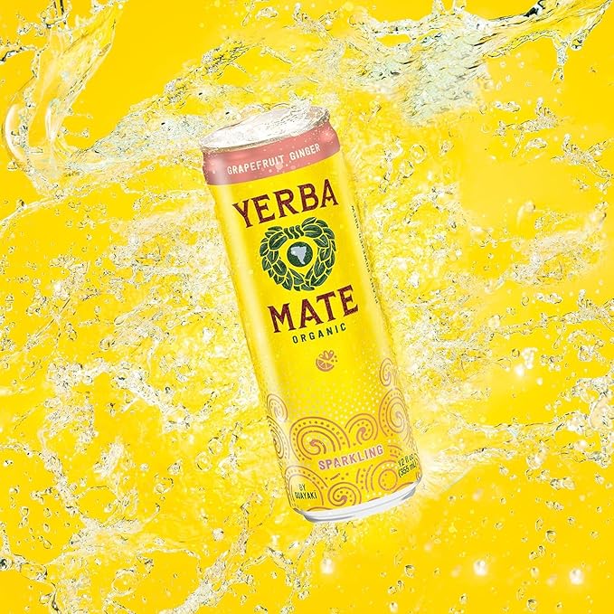 Guayaki Yerba Mate Grapefruit Ginger Sparkling Mate 12-ounce Cans (Pack of 6)