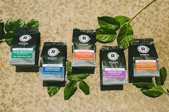 ROTHROCK COFFEE ROASTER'S CHOICE WHOLE BEAN COMBO PACK - MEDIUM/DARK ROAST 12OZ BAGS