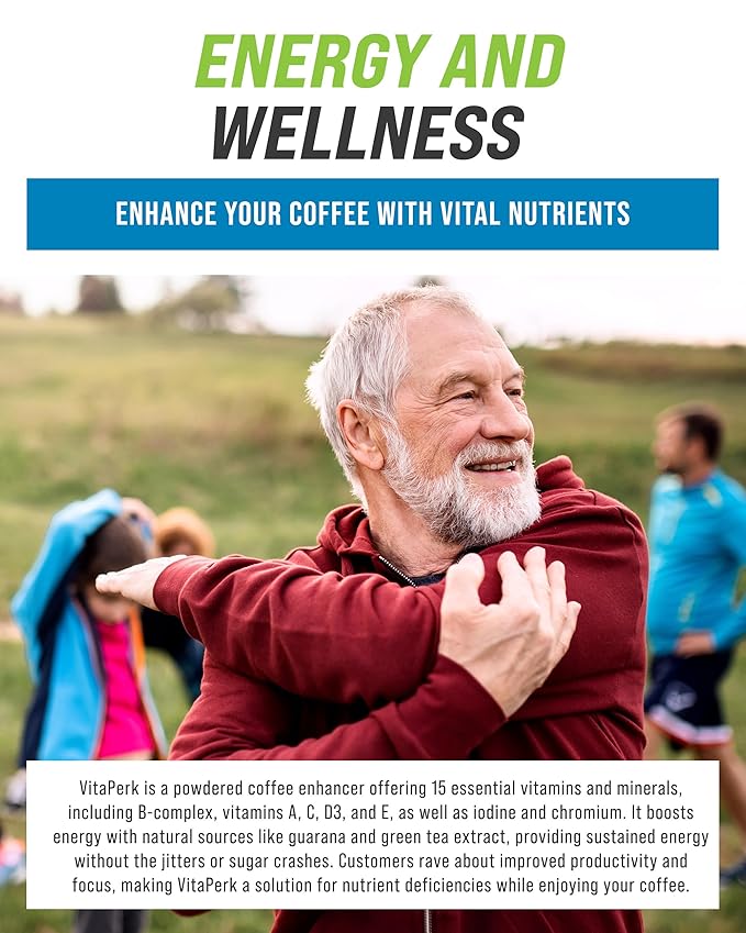 EnFuse by VitaPerk Vitamin Coffee with 15 Essential Nutrients - Gluten Free with Low Calorie Focus Coffee with Extra Caffeine Arabica Beans Medium Roast Blend  24 Pods Compatible with Keurig K-Cup Br