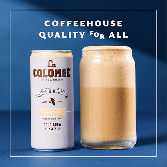 La Colombe Coffee Oatmilk Vanilla Latte 11 fl oz Cans Coffeehouse Quality Cold Brew Specialty Grade Coffee Beans Ready-to-Drink On-the-Go (Pack of 24)