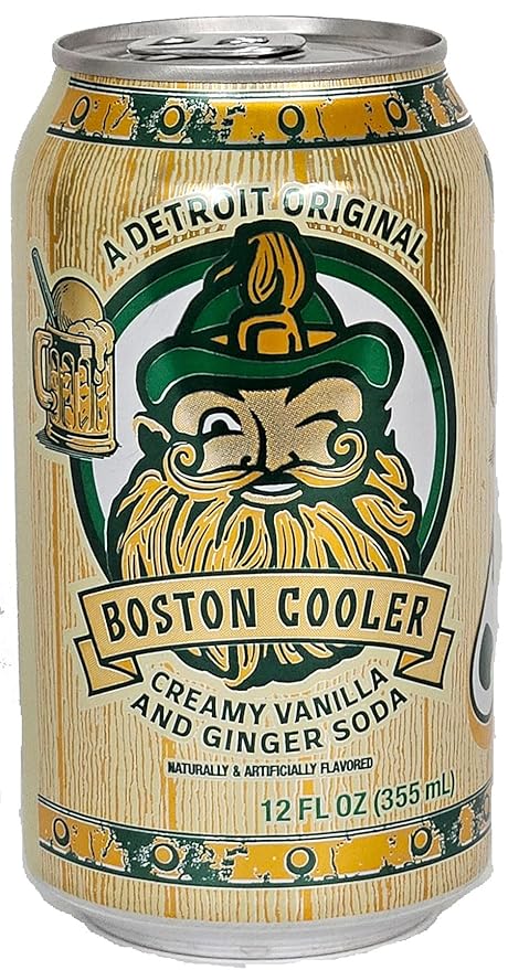 Vernors Ginger Soda (ale) Boston Cooler Edition creamy vanilla 12-pack 12-ounce cans in fridge pack (12-count)
