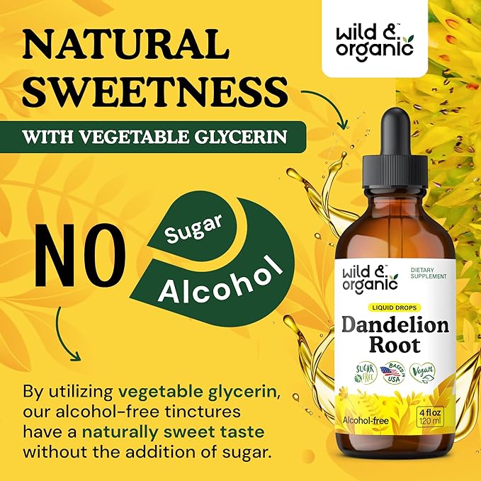 Wild &amp Organic Rhodiola Rosea Tincture - Rhodiola Rosea Supplement for Mood Support - Relaxing Root Extract Liquid Drops - Vegan Sugar &amp Alcohol-Free - 4 fl oz