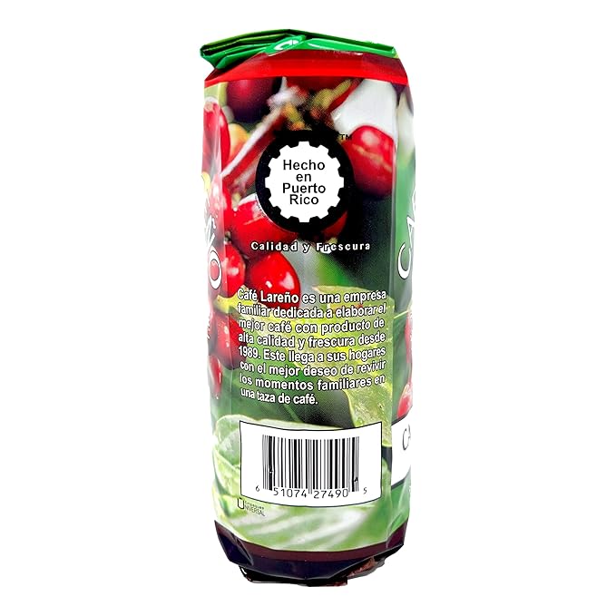 Café Lareño Whole Bean Coffee (Grano) - Lares Puerto Rico - 14 oz (Pack of 3-42 oz Total)