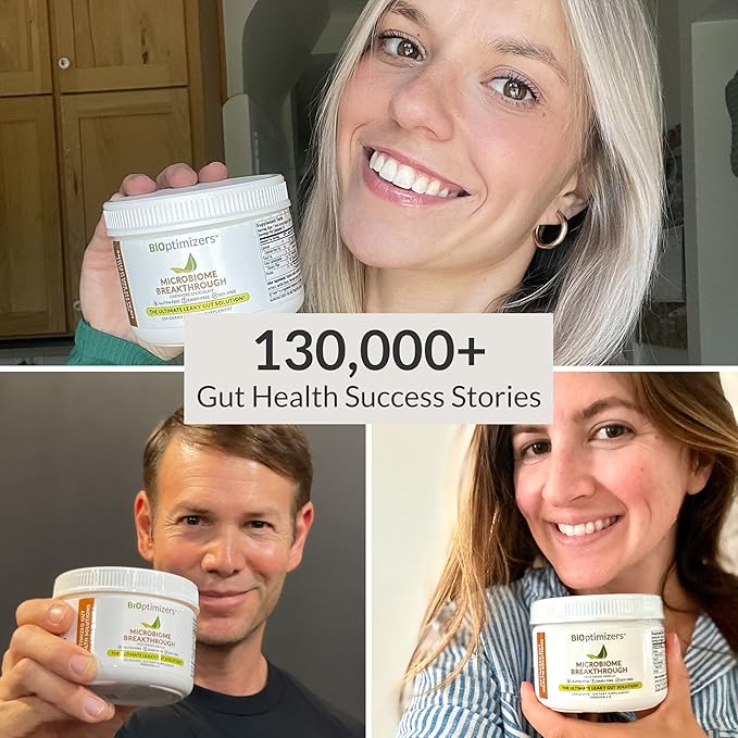 Microbiome Breakthrough™ Gut Support Powder – Vegetarian Vanilla – With Probiotics Prebiotics and IgY Max® – Source of L-Glutamine – Supports Digestive Comfort Gas &amp Bloating Relief 30 Servings