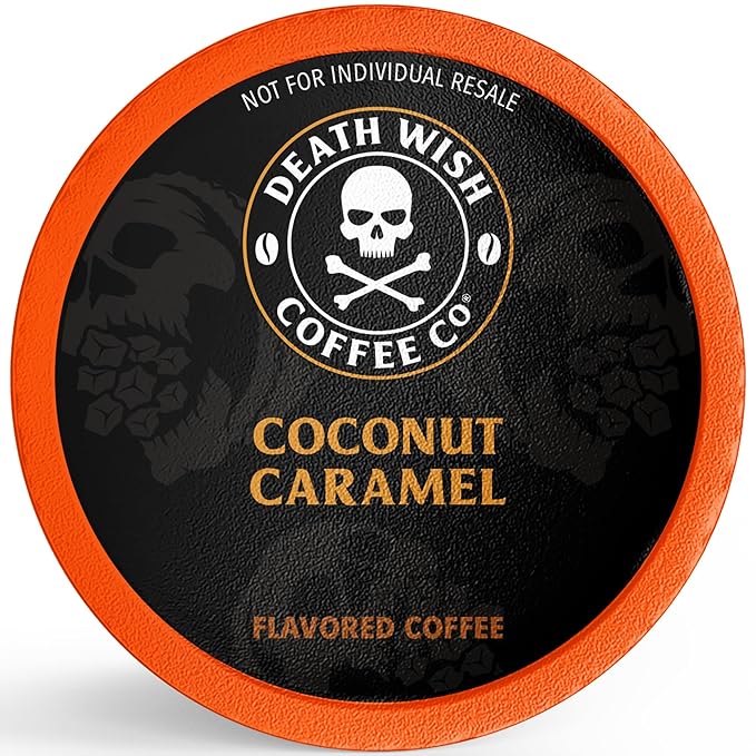 Death Wish Coffee Coconut Caramel Coffee Pods (30 Count)