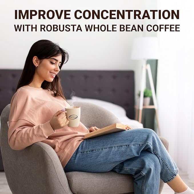 doanhdang - 17.6 Oz Premium Robusta Whole Bean Coffee 100% Robusta Medium Roast Rich Flavor for Espresso Shot and Brew Origin from Vietnam Whole Med Roast Beans