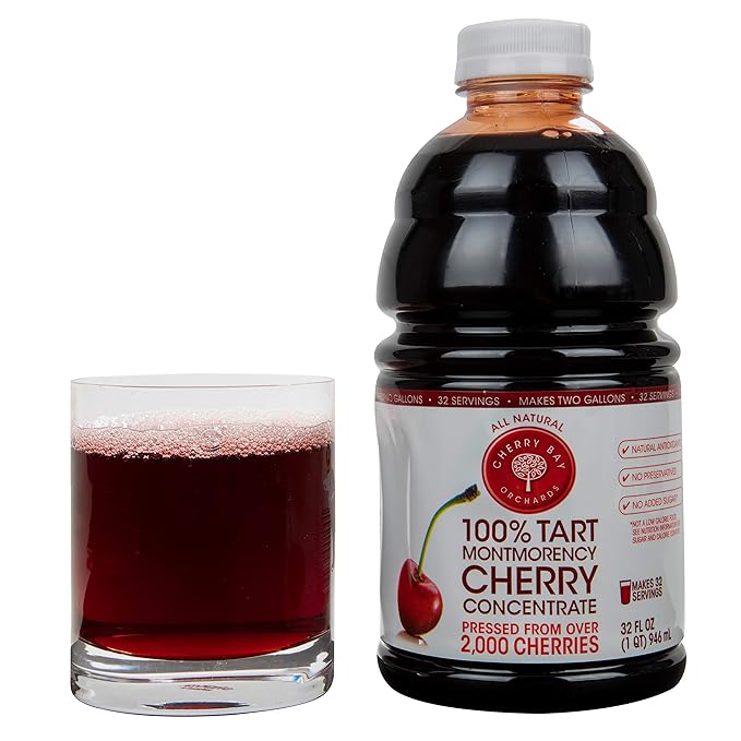 Cherry Bay Orchards Tart Cherry Concentrate - Natural Juice to Promote Healthy Sleep 32oz Bottle