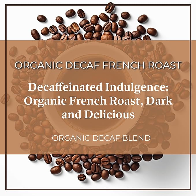 San Diego Coffee Organic French Roast DECAF Dark Roast Ground Coffee 16-Ounce Bags Café descafeinado molido tostado