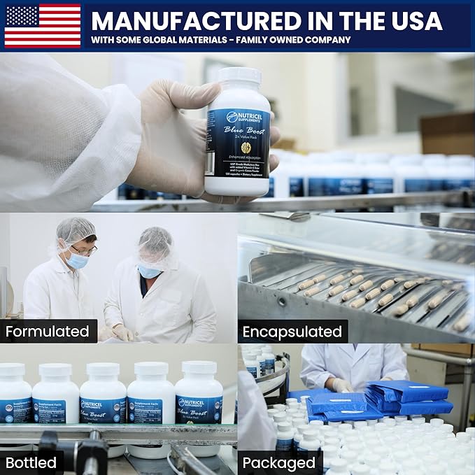 Methylene Blue Capsules with Added Glycine + NAC (GlyNAC) Collagen and Creatine - Trusted Made in America - 7mg (USP Grade) - Third Party Tested (60ct)