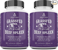 Ancestral Supplements Grass Fed Beef Spleen Supplement 3000mg Beef Organ Spleen Support Formula Promotes Digestive Immune Iron Energy and Allergy Health Non GMO 180 Capsules (Pack of 2)