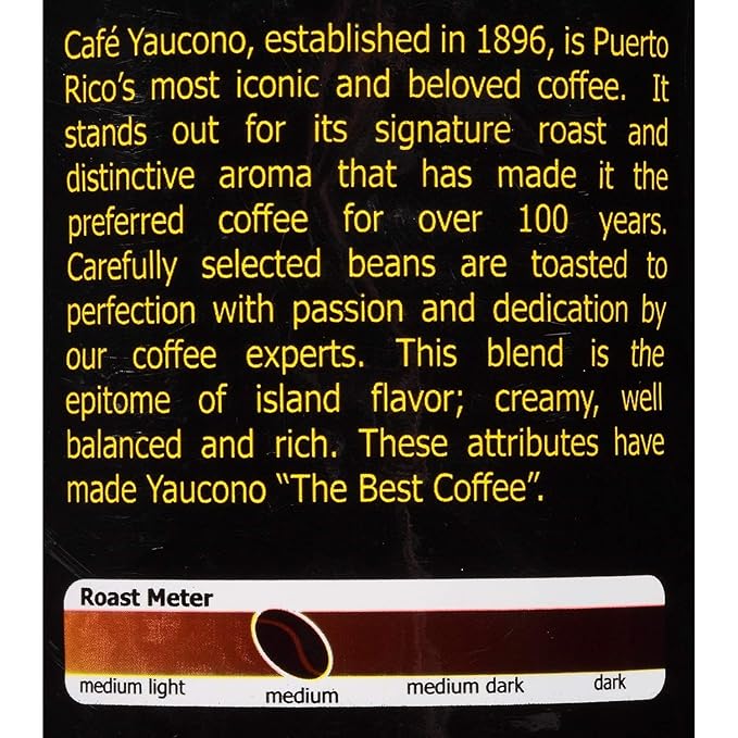 Yaucono Whole Bean Coffee in Bag Medium Roast Fresh From Puerto Rico 2 Pound (Pack of 1)