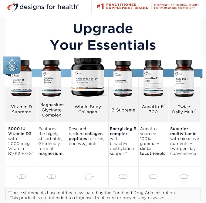 Designs for Health Bone Broth Protein Powder – 21g Grass-Fed Collagen-Rich Beef Protein Isolate – Vanilla Paleo Non-GMO Dairy-Free (30 Servings / 810g)