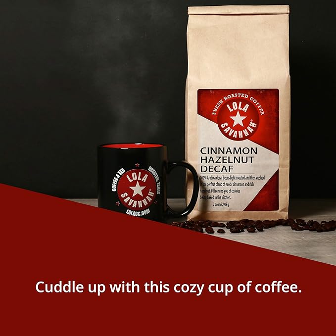 Lola Savannah Cinnamon Hazelnut Ground Decaf Coffee 2lb