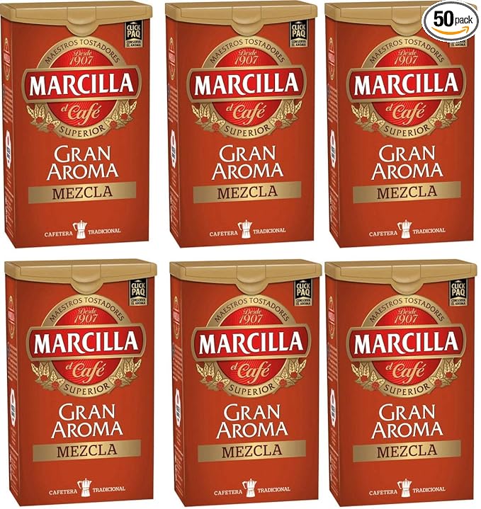 Marcilla Gran Aroma Mezcla (Mixed) Ground Coffee 250gr. Pack of 6 Units…