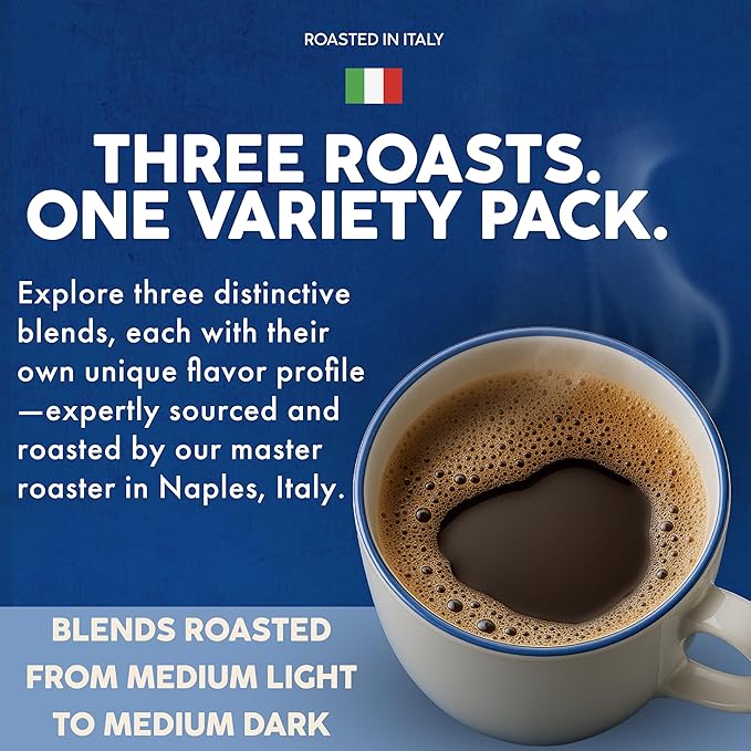 Caffè Borbone Variety Pack Coffee Pods (60 Count) – House Breakfast &amp Italian Roast Blends for a Smooth Bold &amp Balanced Brew – Single Serve Coffee Pods Compatible with K-Cup Brewers
