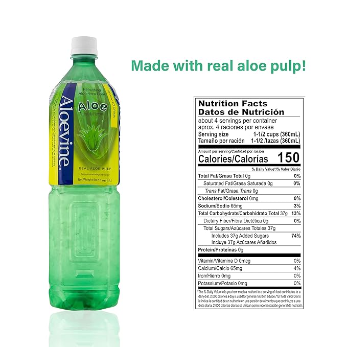 ALOEVINE Aloe Vera Drink 50.7 oz. 6 Pack (Original)