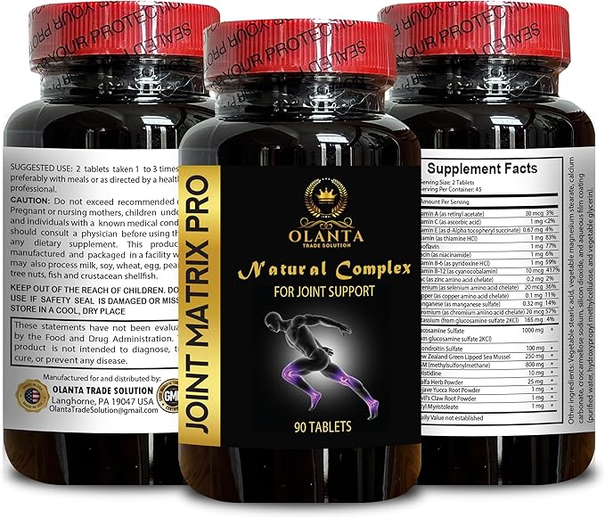 Joint Support Supplement - Collagen Supplement for Men &amp Women Flexibility Help Advanced Joint Support Cartilage Health - 1 Bottle 90 Tablets