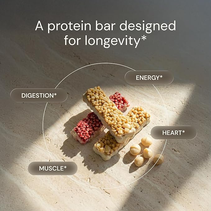 Blueprint Bryan Johnson Macadamia Nut Protein Bars – Variety Pack Protein Bars - Lemon White Cocoa &amp Raspberry – Vegan Low Sugar Keto-Friendly Snacks – Non-GMO Raw Nut Bar– 9g Protein – 12 Pac