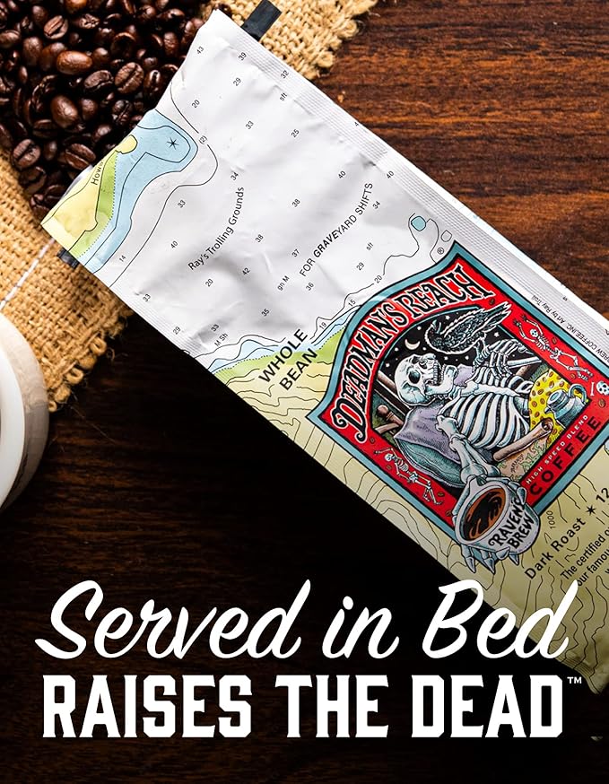 Raven's Brew Coffee High Caffeine Coffee Dark Roast Ground - Deadman's Reach 2lb